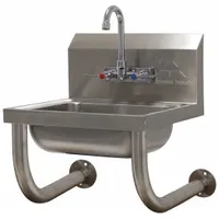 ADVANCE TABCO Hand Sink: 1 Stations, 5 in Bowl Dp, 14 in Bowl Lg, 10 in Bowl Wd, Faucet Included (MPN 7-PS-64)