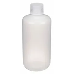 HDPE Narrow Mouth Round Lab Bottle, 1 L, Natural, 38-430 mm Screw Closure, Unlined