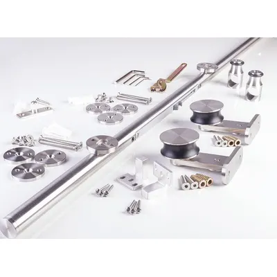 NATIONAL GUARD Track Kit: 78 3/4 in Lg, 2 1/8 in Wd, 4 3/8 in Ht, 220 lb Max Wt - Hanging Door Track Kits
