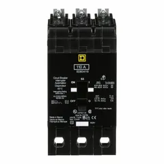 Three-phase bolt-on miniature circuit breaker rated 110 A at 277/480V AC. Maximum interrupting rating 18 kA at 277/480V AC. Suitable for use in Square D NF panelboards for overload and short-circuit protection in commercial and industrial power distribution.
