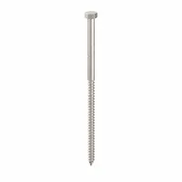 Hex Head Lag Screw: 1/4 in Size, 5 1/2 in Lg, Stainless Steel, NL-19, 10 PK (MPN FBLB1455P10)