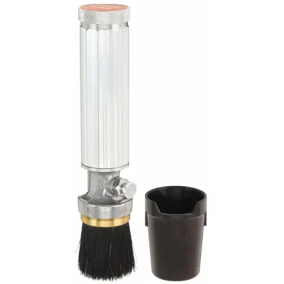 MARSH Stencil Brush: Stencil Brush, 8 3/16 in Overall Lg, 5 in Handle Lg, Hog Hair - Stencil Brushes