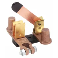 This top post knife blade battery disconnect switch is designed for 12V negative-ground systems. It features brass contacts and is suitable for disconnecting the battery in vehicles or equipment to prevent parasitic drain and enhance safety during storage or maintenance