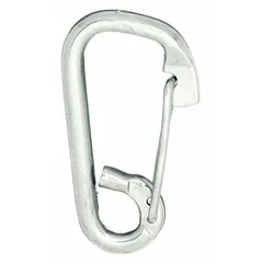 This load-rated spring snap features a stainless steel wire gate and a 440 lb working load limit. Designed for non-lifting applications such as securing lines, rigging, or tethering in marine or outdoor environments. The corrosion-resistant construction supports general-purpose use where a rated connection is required.