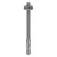 RED HEAD Wedge Anchor: 3 1/4 in Overall Lg, 1/4 in Dia, 1/4"-20 Thread Size, Stainless Steel, 100 PK (MPN WW-1432)