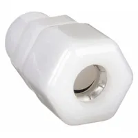 General-purpose nylon compression fitting adapter with Compression x MNPTF connection. Connects 1/2 in OD tubing to 1/2 in pipe threads. Suitable for pneumatic or low-pressure fluid systems in industrial applications such as machining, material handling, and instrumentation