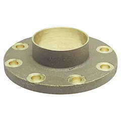 This cast bronze tube flange features a cup x flange connection for joining 2 in CTS copper tube to 2 in pipe. Designed for drain and vent applications, it provides a leak-proof joint in plumbing and HVAC systems.