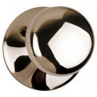 This Schlage passage knob lockset features a Plymouth style in a brass finish. Designed for interior doors where locking is not required, it allows free rotation of the knob for easy opening and closing. Suitable for applications such as closets or hallways