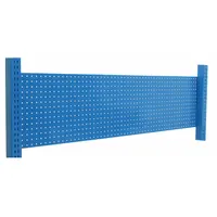 BENCHPRO Pegboard Backwall: 14 in Overall Ht, 48 in Overall Wd, 2 in Overall Dp, Gray, Steel, 14 in (MPN PB48)