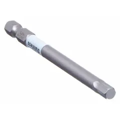 Imperial hex power bit with 1/8" x 89 hex head size and 3-1/2" overall length. Stainless steel construction resists corrosion. Designed for standard driving applications with power tools; not impact rated.