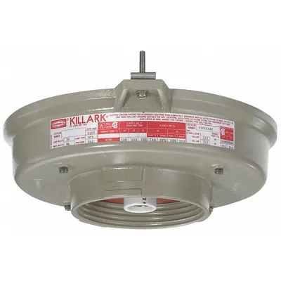 HUBBELL KILLARK High Pressure Sodium Light Fixture: 6,300 lm, T2B Temp Code, 2500K, 70 W - Hazardous Location Light Tanks