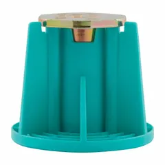 Carbon steel wet set decking anchors with 1/2"-13 thread size, designed for embedding into wet concrete. Blue finish. Pack of 100. Used for securing structural attachments in concrete construction.