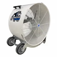 SCHAEFER Circulating Fan: 24 in Blade Dia, 115V AC, Mobile, 1/2 hp, Direct Drive, Steel (MPN VKM24-O)