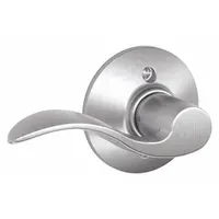 This SCHLAGE dummy lever lockset is designed for doors that do not require latching, such as inactive leaves in double-door sets. The Accent style lever features a satin chromium-plated brass finish. It is ADA compliant for accessibility. Suitable for commercial and institutional applications where a non-latching lever is needed