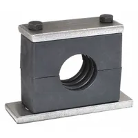 This steel beta clamp features a ribbed bore to dampen vibration and reduce noise in single pipe runs. Suitable for securing pipes in hydraulic, pneumatic, and process line installations. Part number SH8450-PP
