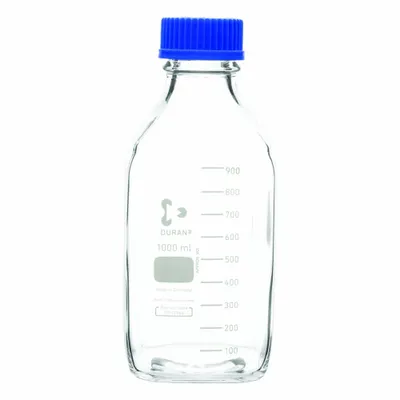 UNITED SCIENTIFIC SUPPLIES Glass Media Bottle, 250 mL, GL-45 Cap, BMS0250 - Glass Lab Media Bottles