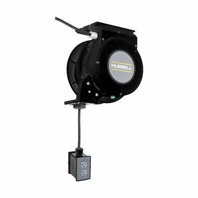 HUBBELL WIRING DEVICE-KELLEMS Motorized Self-Retracting Cord Reel - Motorized Self-Retracting Cord Reels