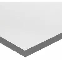 Oil-filled UHMW polyethylene sheet and bar, opaque gray, 0.5 in x 4 ft, with no backing. Tensile strength 4,000 psi, impact strength no break. Used for wear strips, conveyor guides, and chute liners in material handling and packaging machinery