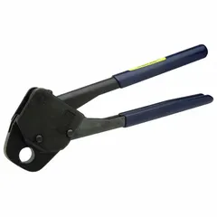 Go/No-Go gauge for verifying crimp ring compression on 3/8 in PEX tubing. Accepts wire sizes from 0.58 in to 0.595 in. Overall length 11 in.