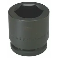WRIGHT Impact Socket: 1 1/2 in Drive Size, Metric, 75 mm Socket Size, 6-Point, Std, Black Oxide (MPN 848-75MM)