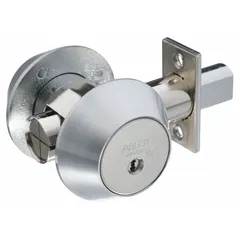 This ABLOY standard cylindrical deadbolt is designed for doors up to 1 3/4 in thick and features a bright chromium-plated finish. It includes a conventional core cylinder with a Protec2 keyway. Suitable for commercial or industrial applications where ADA compliance and ligature resistance are not required.