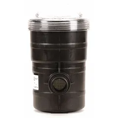 Plastic replacement pump strainer designed for use with DAYTON 5PXE0 and 5PXE1 pool and spa pumps. Filters debris to protect pump internals and maintain water circulation in residential or commercial pool and spa systems.