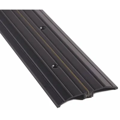 NATIONAL GUARD 8424DKB-48 Aluminum Saddle Threshold, 4 ft, Fluted - Saddle Thresholds