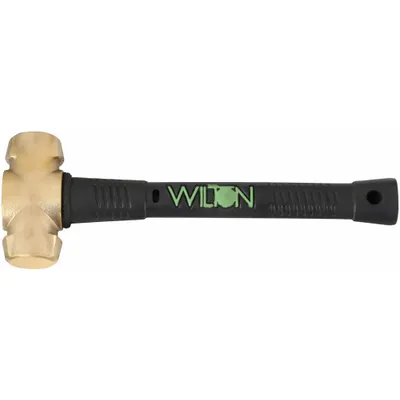 WILTON Soft-Face Sledge Hammer: Brass, Steel Handle, 6 lb Head Wt, 1 3/4 in Dia - Soft-Face Sledge Hammers