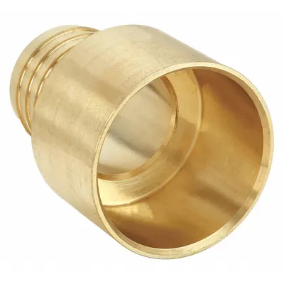 ZURN QQ812GX Crimp-On Brass Barbed Tube Fitting, Cup x Barbed, 1/4 in ID - Crimp-On Brass Barbed Tube Fittings