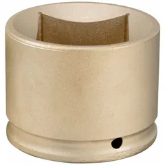 This 1" drive SAE non-sparking impact socket has a 1-5/8 in socket size with a 4-point configuration. It is unfinished and not tether capable. Designed for use with impact tools in hazardous environments where non-sparking tools are required for tightening and loosening fasteners.