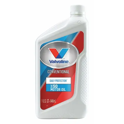 VALVOLINE Daily Protection Conventional Engine Oil, SAE 50, 1 qt Bottle - Gasoline Engine Oil