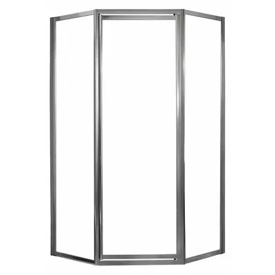 FOREMOST Shower Door: 24 in Max. Door Wd, 18 1/2 in Fixed Panel Wd, 70 in Overall Ht - Neo-Angle Shower Doors