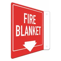 Fire Sign: Aluminum, Mounting Holes Sign Mounting, 8 in x 8 in Nominal Sign Size, 0.04 in Thick (MPN LCFL-0009-NA_8x8)