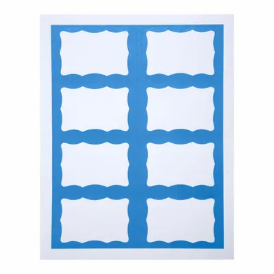ID BAU 67653 Adhesive ID Badge, Paper, Blue, 2 3/8 x 3 3/8 in, 200 Pack - Adhesive ID Badges