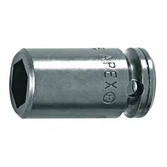 SAE power socket with 1/4 in drive and 5/16 in socket size. 6-point standard configuration, oiled finish. Used for fastening and loosening fasteners in industrial assembly and maintenance applications.