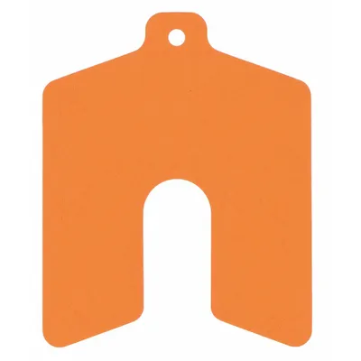 PRECISION BRAND Untabbed Slotted Shim, 0.001" Thk, 2" x 2", Trade Size A, PK20 - Untabbed Slotted Shims