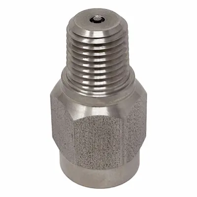 RAY Pressure Gauge Snubber: Monel, Piston, Monel NPT, 5,000 psi Max. Pressure - Piston-Type Snubbers for Air, Water & Steam