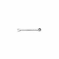 This 12 mm SAE 12-point ratcheting combination wrench is made of alloy steel with a full polish chrome finish. The ratcheting box end allows fastener turning without repositioning the tool. Suitable for tightening and loosening fasteners in general mechanical tasks