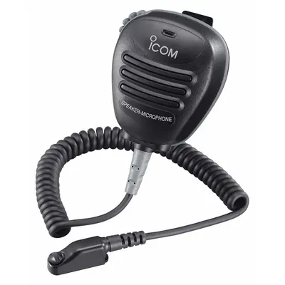 ICOM Speaker Microphone: Fits Icom, For F51/F61 Series, 17 in Cord, Push To Talk - ICOM-Compatible Microphones & Speakers