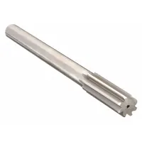 This undersized straight-flute chucking reamer is made of high-speed steel with a neutral finish. It has a 0.874-inch diameter and is undersized by 7/8 inch. Used for enlarging and finishing pre-drilled holes to precise diameters in metalworking, suitable for general-purpose reaming in manual or CNC machines