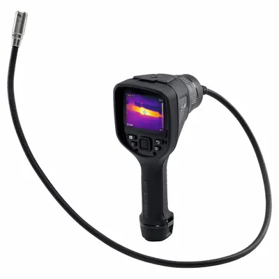 FLIR Video Borescope Kit: 160 x 120, 3 3/8 ft Shaft Lg, 19 mm Shaft Dia, 19 mm Camera Dia - Borescopes with Infrared Camera Probe