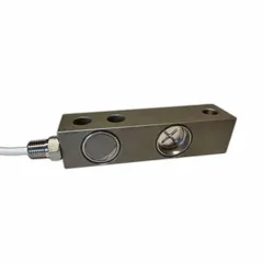 Single ended shear beam load cell with 2 mV electrical output and 20 ft cable. IP 69 rated for high-pressure washdown environments. Suitable for tank, hopper, and platform scale applications.