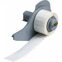 Pre-Cut Label Stock Roll: 13/64 in x 21/32 in, 21/32 in x 13/64 in, Polyester, White (Gloss) (MPN M7-9-473)