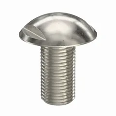 M10x1.50 thread-size machine screw, 20 mm long, with a truss head and spanner drive. Made of 316 stainless steel with a plain finish. Width across flats is 15 mm. Used in hygienic panel mounting applications where easy cleaning and corrosion resistance are required.