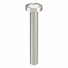 Pan head machine screws with M5x0.80 thread, 35 mm length, made from 316 stainless steel with a plain finish. Feature a Phillips #2 drive and are supplied in a 10-pack. Suitable for general fastening applications in machinery and equipment assembly.