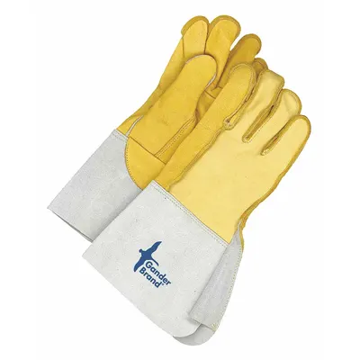 BDG Leather Gloves: XL ( 10 ), Cowhide, Premium, Glove, Full Finger, Gauntlet Cuff - Work Gloves