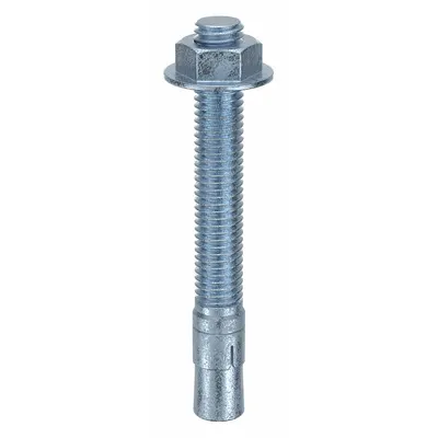 MKT FASTENING 1/2" x 4-1/4" Steel Wedge Anchor, Zinc Yellow, 50-Pack - Steel Wedge Anchors
