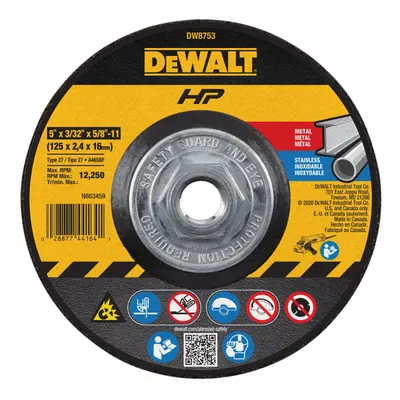 DEWALT A24R General Purpose Cut-Off Wheel - General Purpose Cut-Off Wheels for Carbon & Stainless Steel
