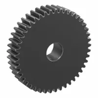 Hubless Spur Gear: Module m 1.5, 45 Teeth, 15 mm Bore Dia, Black Oxide Coated Carbon Steel, Hubless (MPN SSA1.5-45)