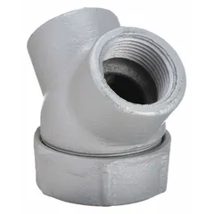 This capped elbow is used to terminate or seal unused conduit openings in hazardous locations. It is constructed of aluminum with a powder-coated finish and features 1 in FNPT x 1 in FNPT threaded ends for NPT piping systems.